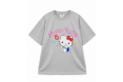 【OLD ORDER】 Big Kitty Print Design T-shirt / Gray